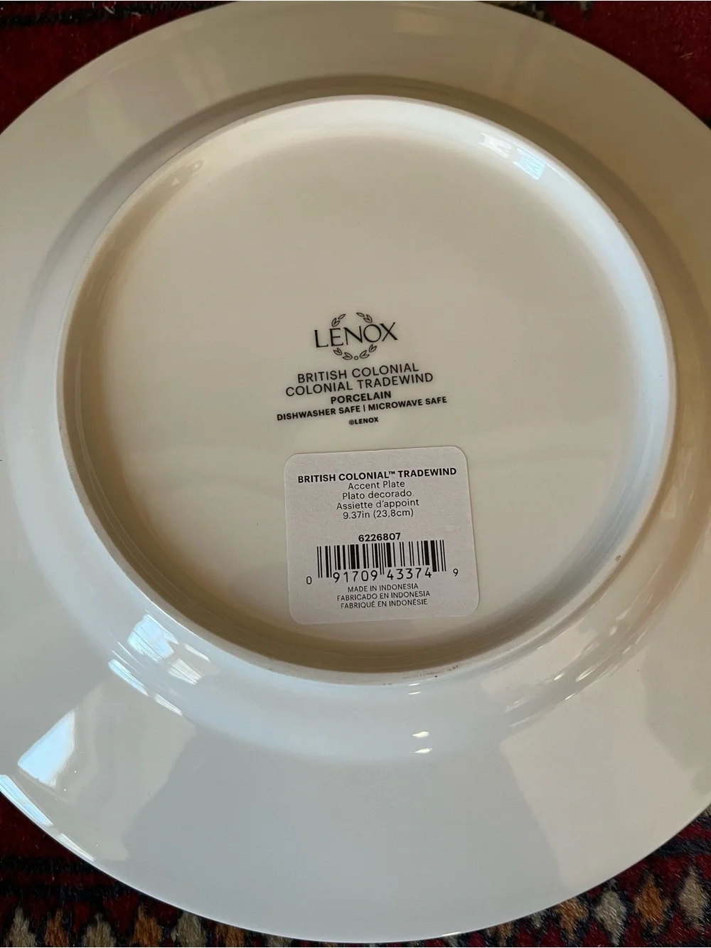 4 Lenox British Colonial Tradewind Accent Luncheon Plate 9.5